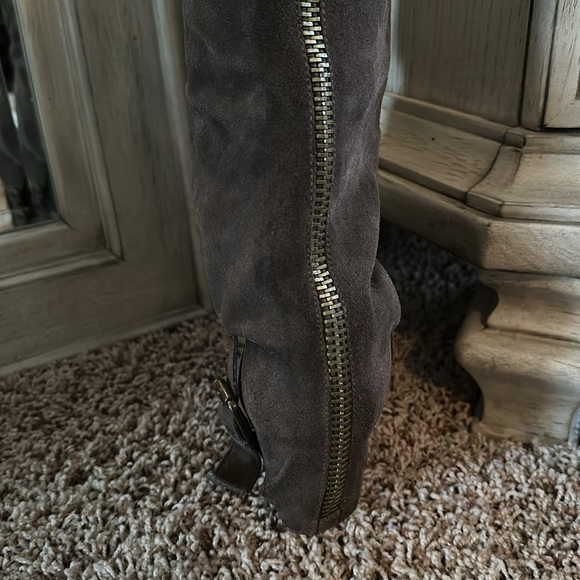 3” slouch dark brown knee high boots. - Picture 3 of 4